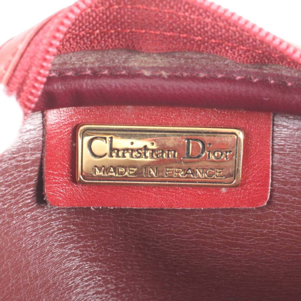 CHRISTIAN DIOR Vintage Red Leather Shoulder Bag - Picture 7 of 7